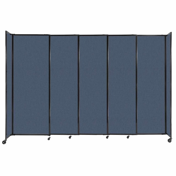 StraightWall Sliding Portable Partition 11'3" x 7'6" Ocean Fabric